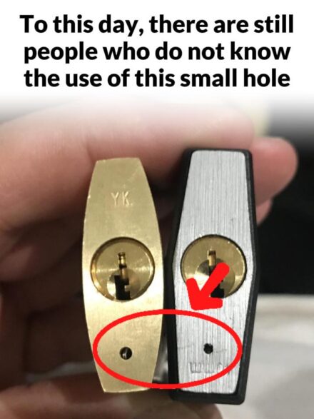 What is That Little Hole At The Bottom of a Padlock For?