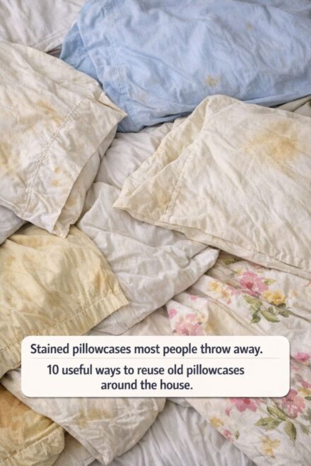 Stained pillowcases most people throw away. 10 useful ways to reuse old pillowcases around the house