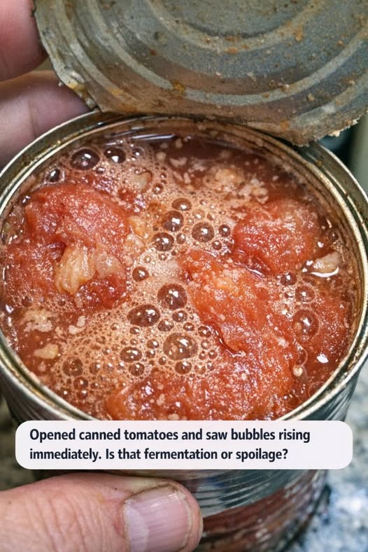 Bubbles in Canned Tomatoes: Fermentation or Spoilage? How to Tell the Difference