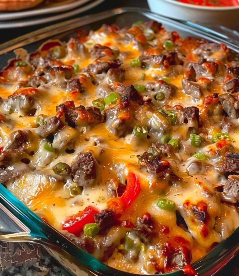 Philly Cheesesteak Casserole
