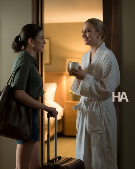 THE CANCELED FLIGHT THAT FORCED YOU TO PLAY REALTOR IN YOUR OWN SHIPWRECK… RIGHT IN FRONT OF THE WOMAN WEARING YOUR ROBE