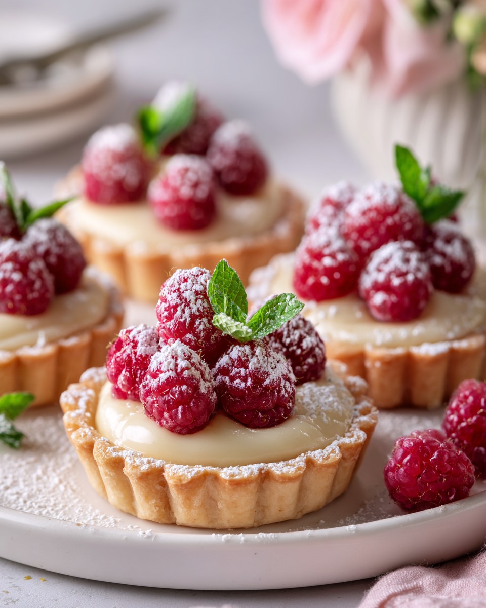 White Chocolate Raspberry Tartlets