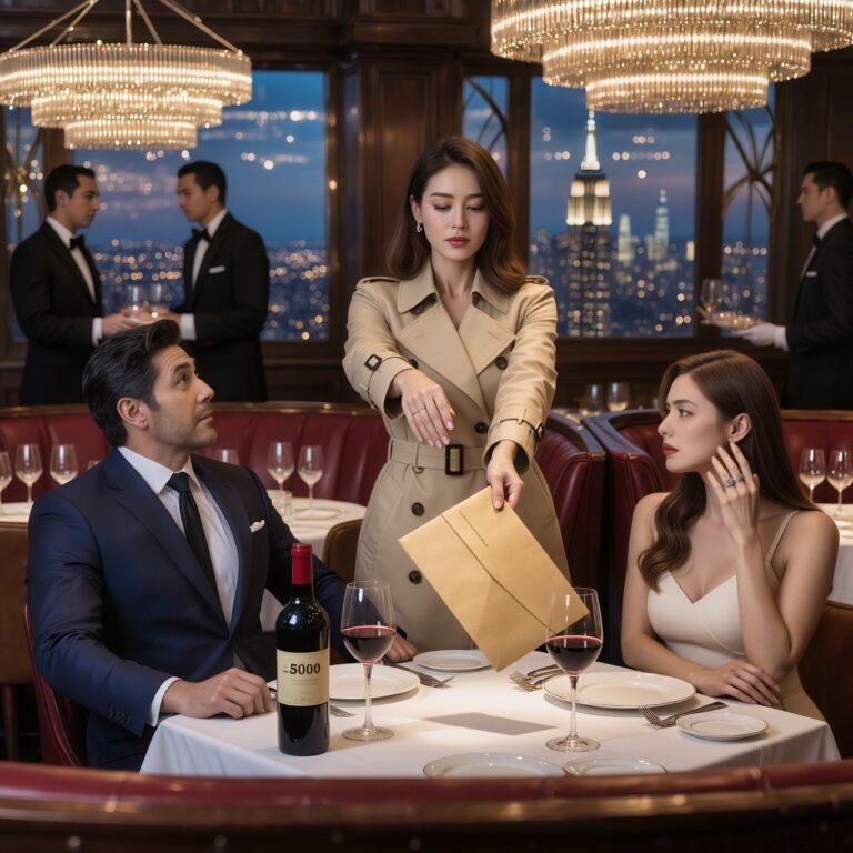 My Husband Texted « I’m Stuck at Work » While I Watched Him Order a $500 Bottle of Wine in Midtown… But the Server Didn’t Just Say He Was Cheating, He Said: « He’s at Table 5 With His Fiancée. »