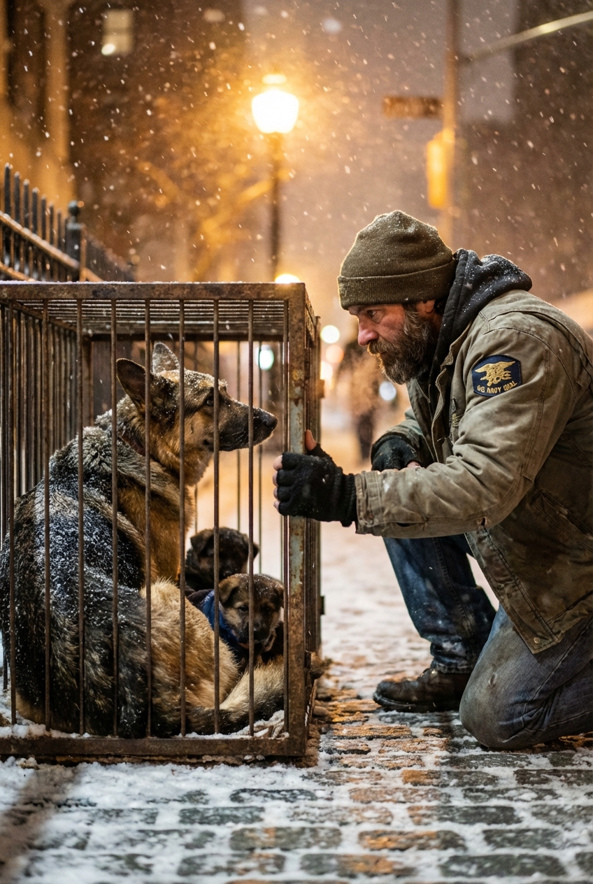 A Navy SEAL discovered a mother dog and her puppies freezing in the cold and stepped in without hesitation. What followed was an unexpected chain of compassion and hope, proving how one act of kindness can transform lives and melt even the coldest hearts.