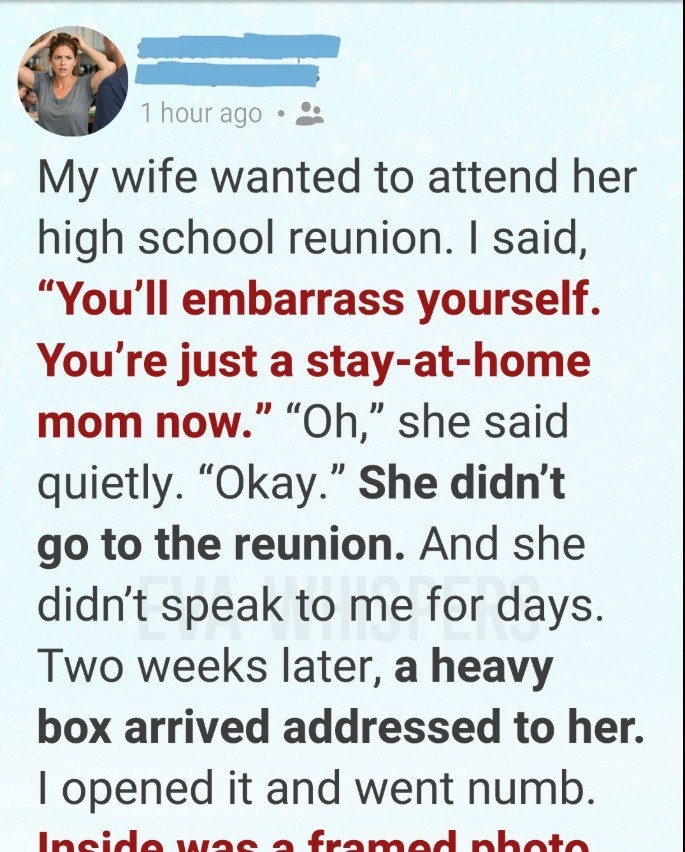 I Belittled My Wife for Being ‘Just a Stay-at-Home Mom’—Two Weeks Later, I Opened a Box and Broke Down