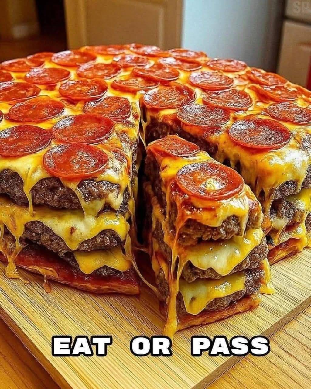 The Ultimate Double Cheeseburger Pizza Stack