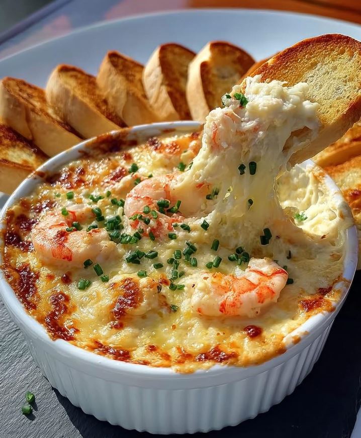 Cheesy Shrimp & Crab Bake Dip