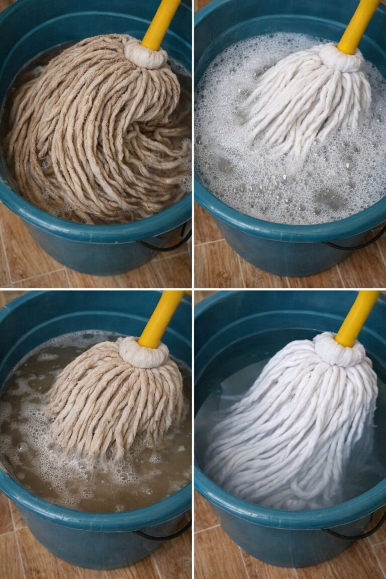 Very dirty mop, don’t buy it again: a drop of this ingredient and it will be like new.