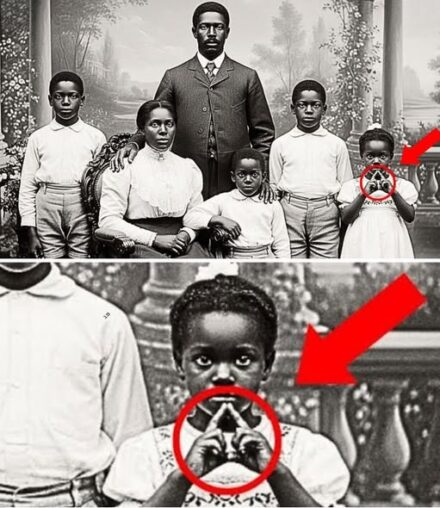 It was just a family photo, but look closely at the hand of one of the children.