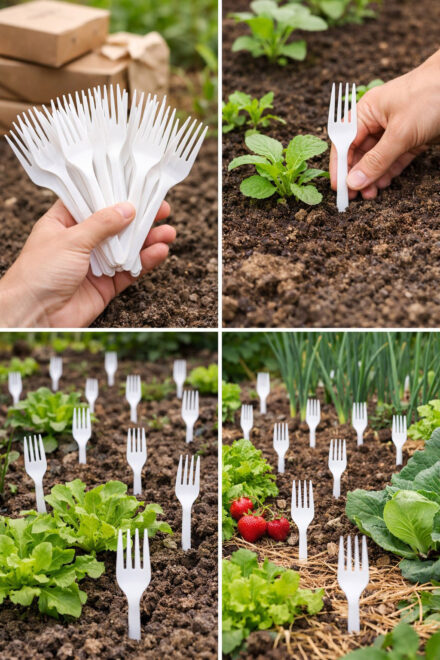 Plastic forks in the vegetable garden, all gardeners are getting into it: the reason is ingenious