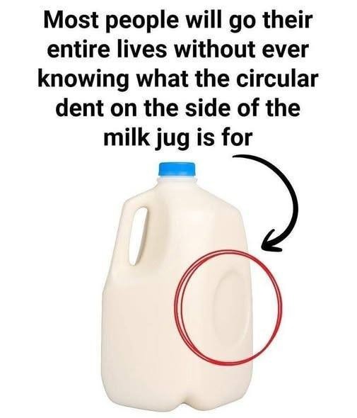 Why Milk Jugs Have That Circular Dent