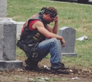 A Biker Showed Up At My Wife’s Grave Every Week And I Had No Idea Who He Was!!