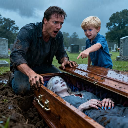 Just one hour after the burial, a 7-year-old boy insisted that his father exhume his mother’s grave — and the moment the coffin lid was opened, everyone held their breath…