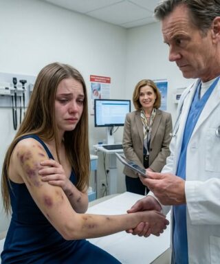 My mother-in-law kept repeating, ‘She slipped in the shower—it was just an accident,’ as if saying it enough times would make it true. I stayed quiet until the doctor looked at my bru:ises, then at me, and said, ‘These injuries don’t match a fall.’