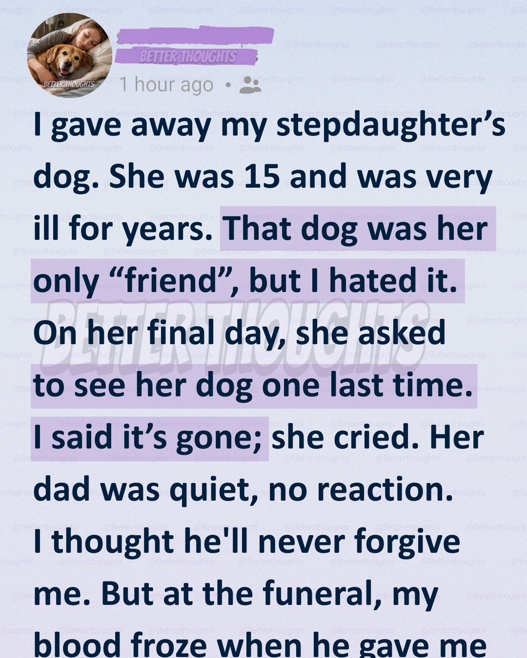 I Gave Away My Sick Stepdaughter’s Dog—Then Her Last Letter Broke Me