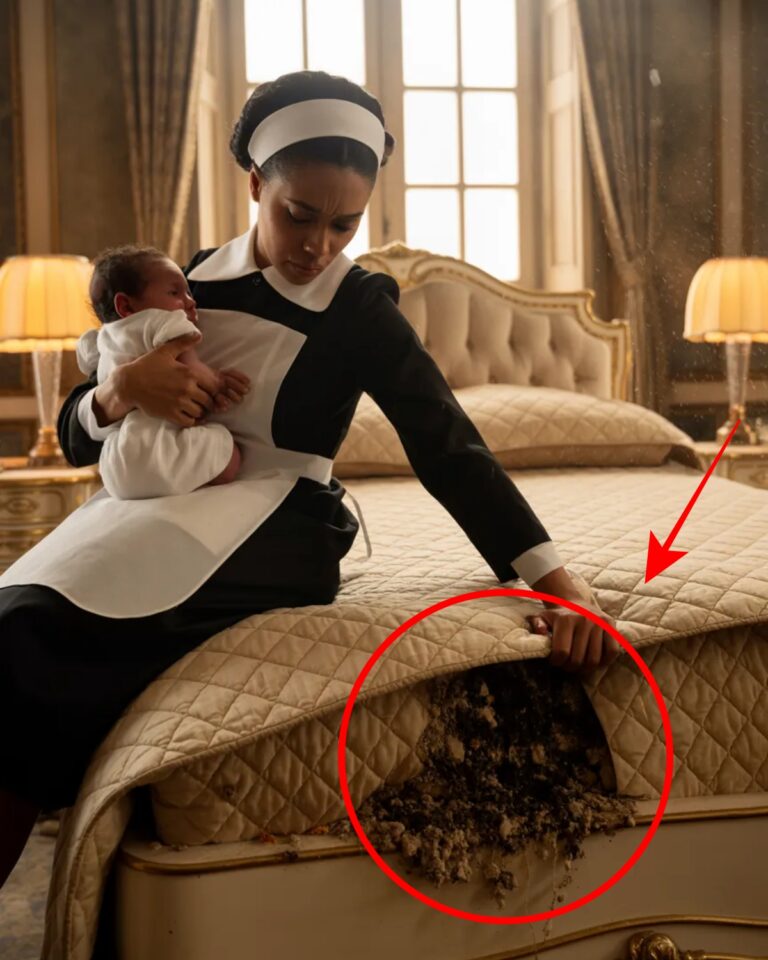 Everyone thought the baby was just “difficult” because he cried at night—until the Black maid quietly lifted the corner of the mattress and froze.