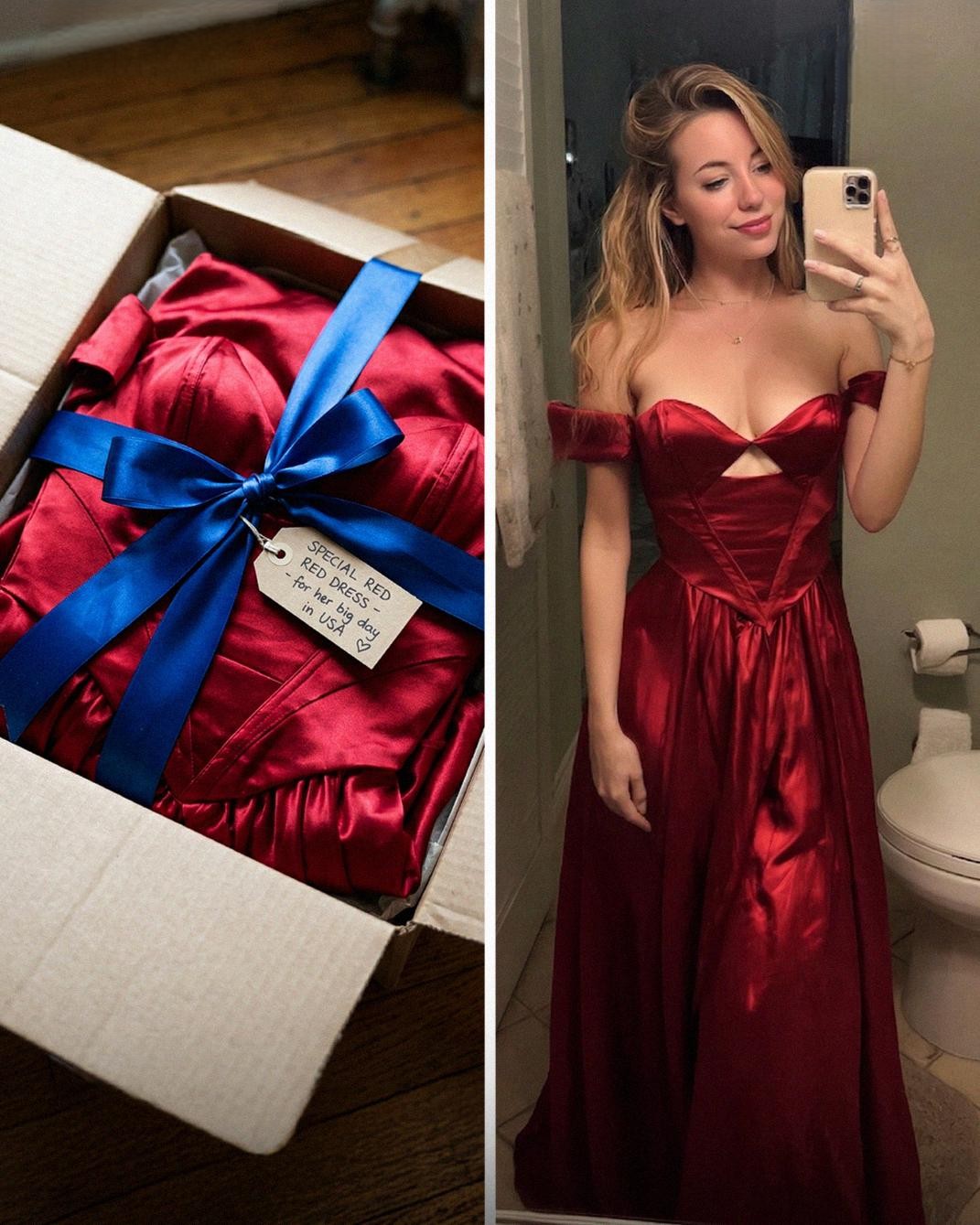 My Exs Mother Sent Me a Red Gown to Wear to His Wedding – But When I Realized Her True Intention, I Nearly Fainted!
