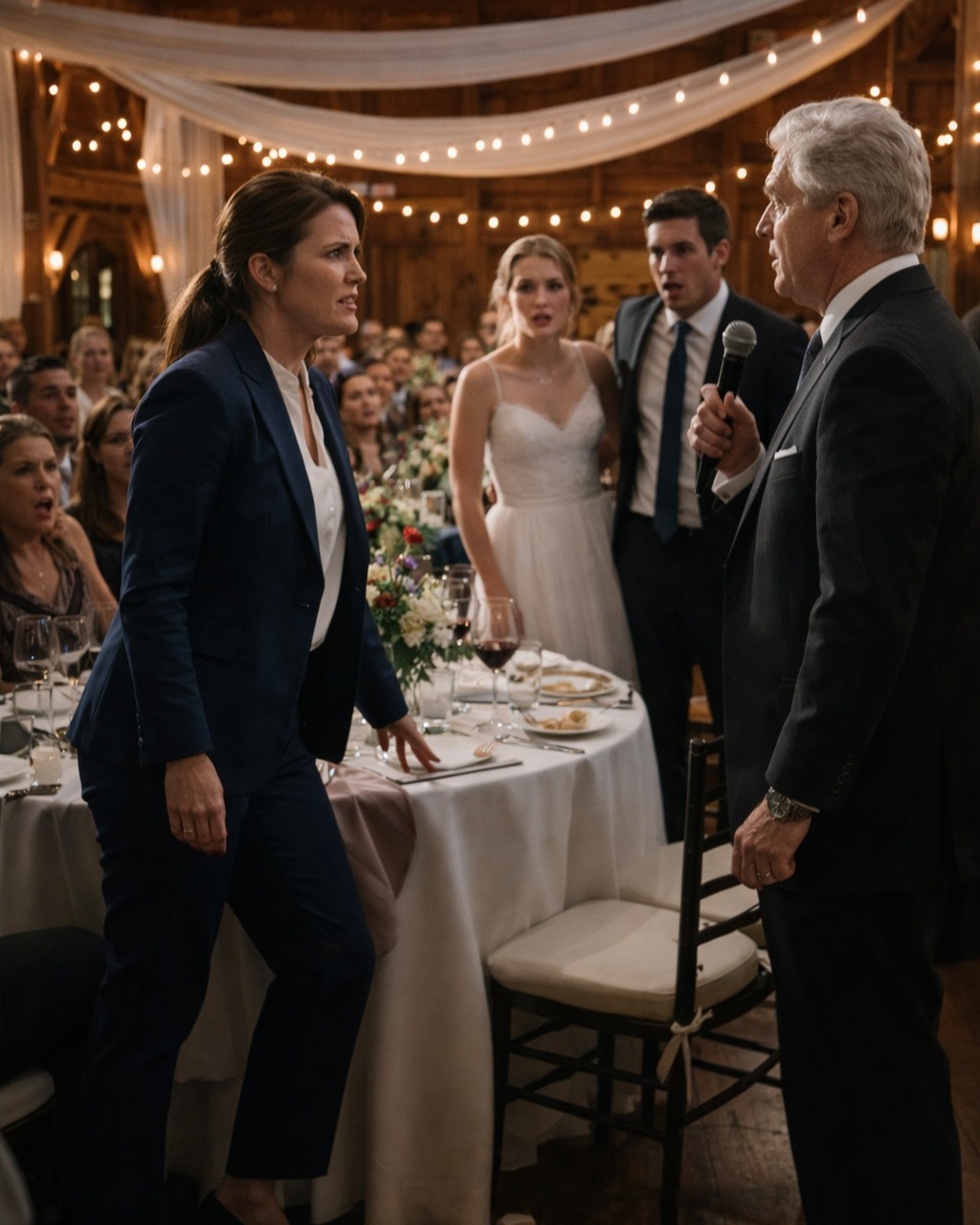 I raised my sister on my own. At her wedding, her father-in-law humiliated me in front of everyone… until I stood up. “Do you even know who I am?” I asked quietly. His face went pale.