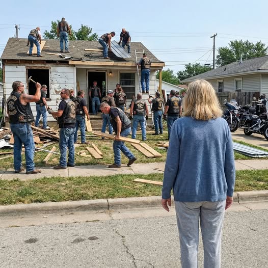 200 Bikers Rebuilt a Widow’s Destroyed Home in 72 Hours and Left Without a Word