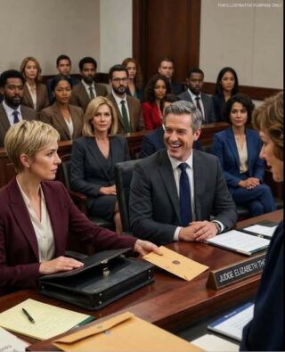 Ten minutes into the trial, my lawyer husband laughed and demanded half my $12M company and trust, while my mother and sister sat behind him, smiling, certain they were finally watching me break.