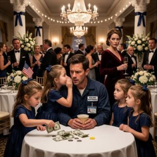 The Single Dad Sitting Alone With Cold Tea—Then the CEO’s Four Daughters Whispered, “Pretend You’re Our Dad Tonight.”