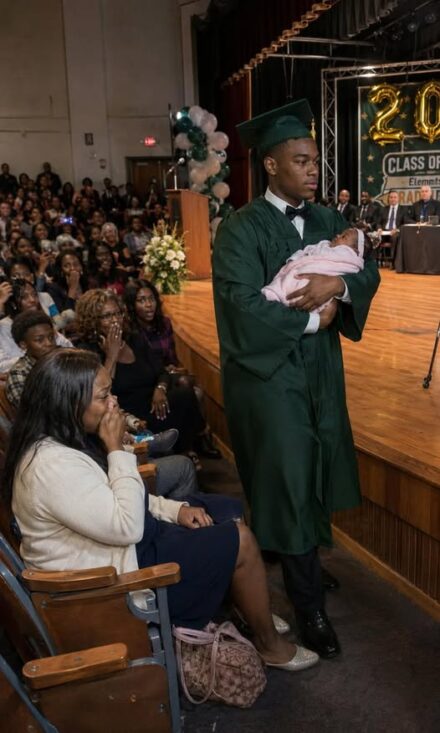 They Laughed When My Son Walked Across His Graduation Stage Holding A Newborn — One Woman Whispered “Just Like His Mother”… But What He Said Next Left The Entire Room Silent