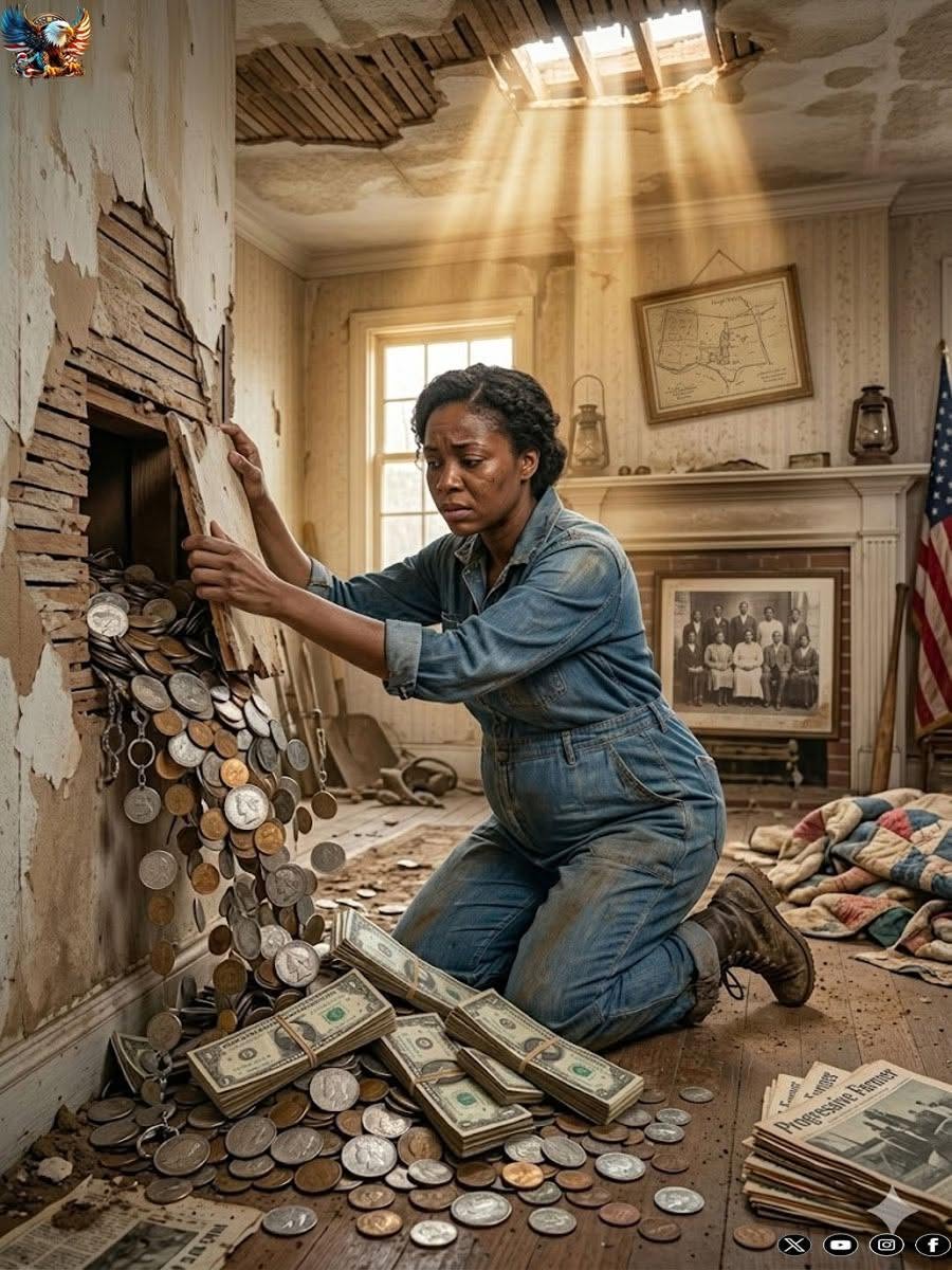 Pregnant widow bought a house for next to nothing… She found a treasure hidden in the adobe behind an old painting
